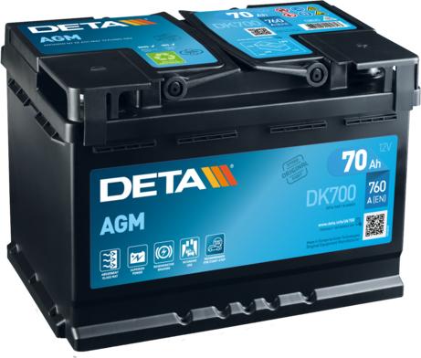 DETA DK700 - Стартов акумулатор vvparts.bg