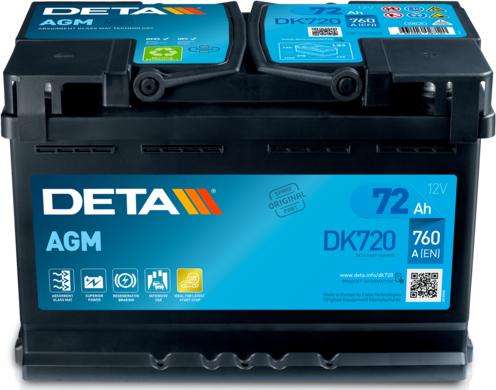 DETA DK720 - Стартов акумулатор vvparts.bg