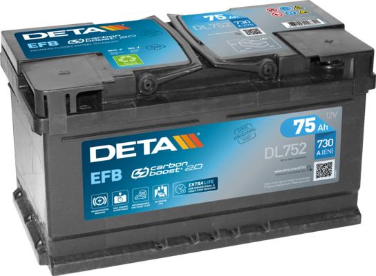 DETA DL752 - Стартов акумулатор vvparts.bg