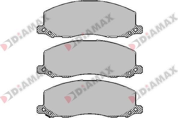 Diamax N09454 - Комплект спирачно феродо, дискови спирачки vvparts.bg