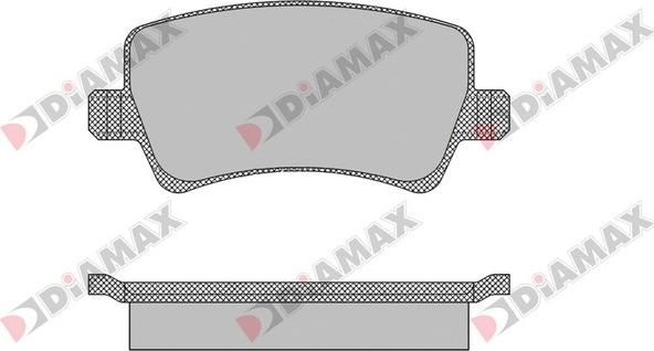 Diamax N09458 - Комплект спирачно феродо, дискови спирачки vvparts.bg