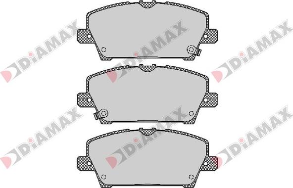 Diamax N09409 - Комплект спирачно феродо, дискови спирачки vvparts.bg