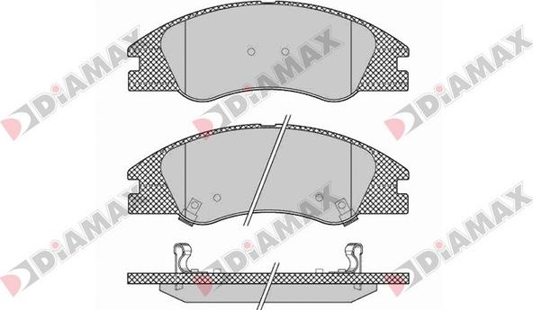 Diamax N09417 - Комплект спирачно феродо, дискови спирачки vvparts.bg