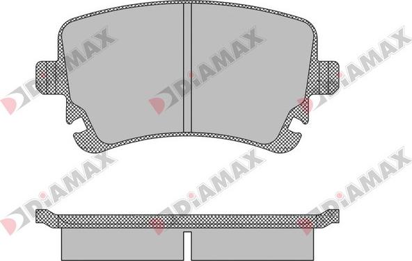 Diamax N09436 - Комплект спирачно феродо, дискови спирачки vvparts.bg