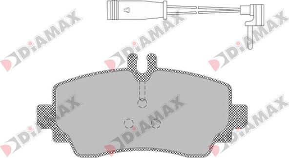 Diamax N09431 - Комплект спирачно феродо, дискови спирачки vvparts.bg