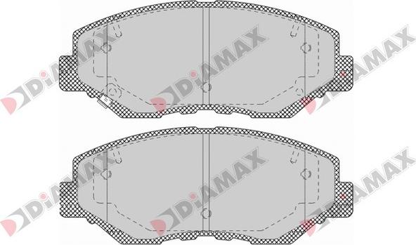 Diamax N09422 - Комплект спирачно феродо, дискови спирачки vvparts.bg