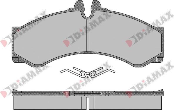 Diamax N09475 - Комплект спирачно феродо, дискови спирачки vvparts.bg