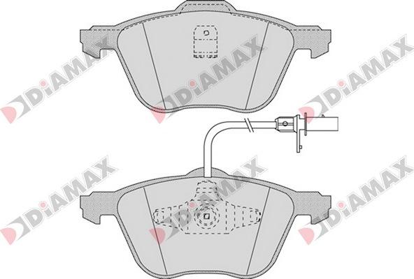 Diamax N09551 - Комплект спирачно феродо, дискови спирачки vvparts.bg