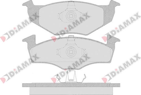 Diamax N09560 - Комплект спирачно феродо, дискови спирачки vvparts.bg