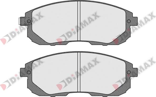 Diamax N09504 - Комплект спирачно феродо, дискови спирачки vvparts.bg