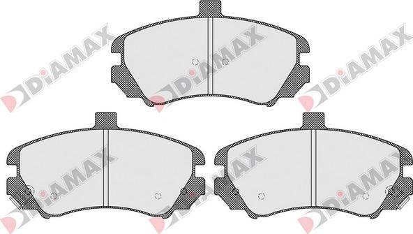 Diamax N09506 - Комплект спирачно феродо, дискови спирачки vvparts.bg