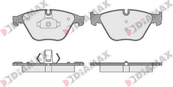 Diamax N09512 - Комплект спирачно феродо, дискови спирачки vvparts.bg