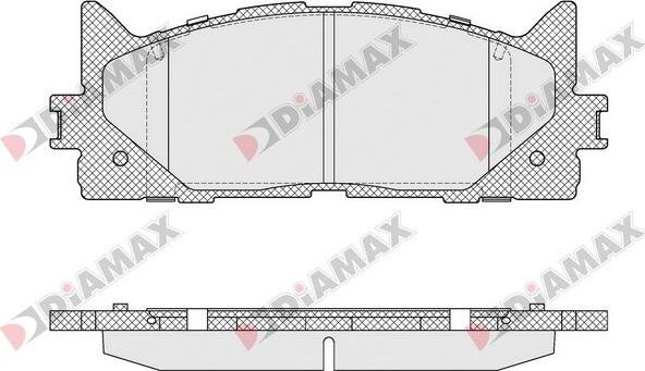 Diamax N09587 - Комплект спирачно феродо, дискови спирачки vvparts.bg
