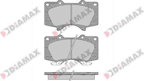 Diamax N09573 - Комплект спирачно феродо, дискови спирачки vvparts.bg