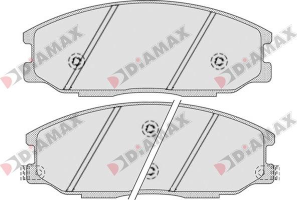 Diamax N09695 - Комплект спирачно феродо, дискови спирачки vvparts.bg