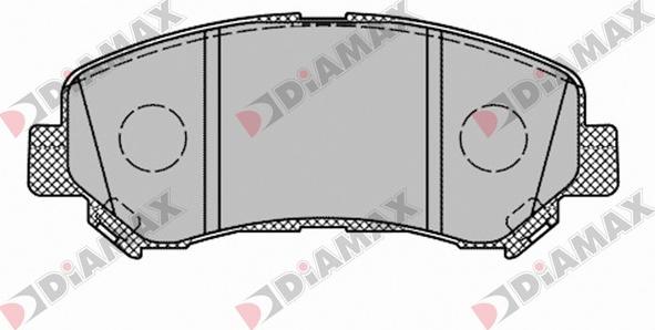 Diamax N09698 - Комплект спирачно феродо, дискови спирачки vvparts.bg