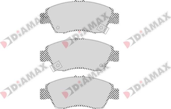 Diamax N09649 - Комплект спирачно феродо, дискови спирачки vvparts.bg