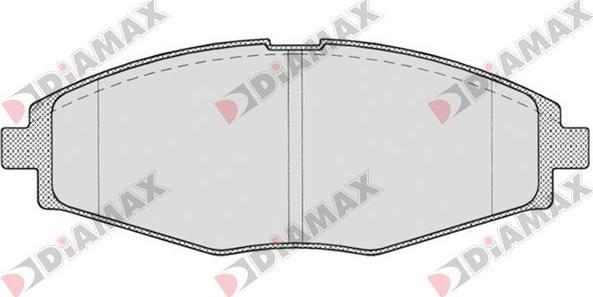 Diamax N09648 - Комплект спирачно феродо, дискови спирачки vvparts.bg