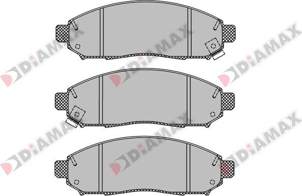 Diamax N09643 - Комплект спирачно феродо, дискови спирачки vvparts.bg