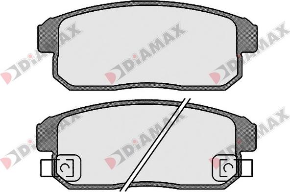 Diamax N09656 - Комплект спирачно феродо, дискови спирачки vvparts.bg