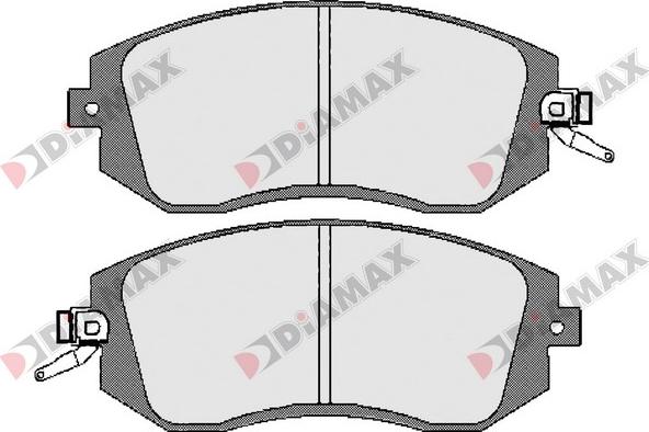 Diamax N09658 - Комплект спирачно феродо, дискови спирачки vvparts.bg