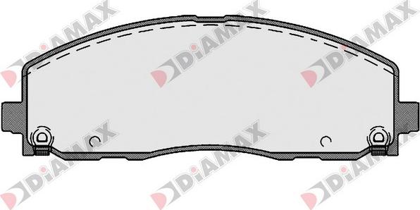 Diamax N09664 - Комплект спирачно феродо, дискови спирачки vvparts.bg