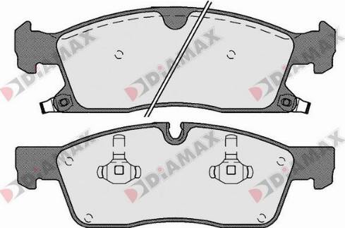 Diamax N09661 - Комплект спирачно феродо, дискови спирачки vvparts.bg