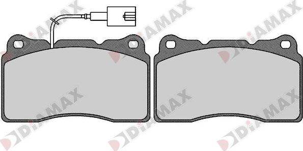 Diamax N09668 - Комплект спирачно феродо, дискови спирачки vvparts.bg