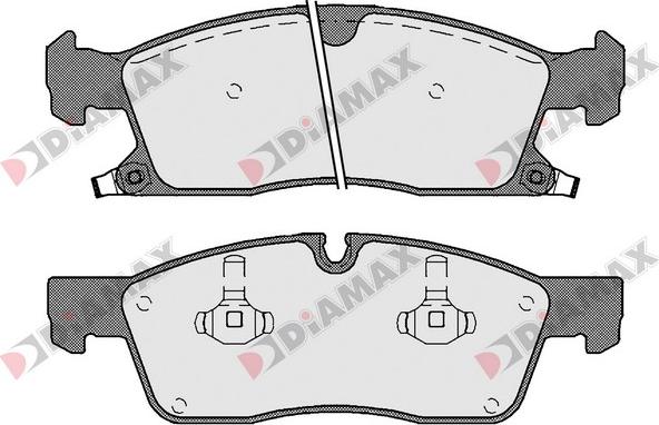 Diamax N09606 - Комплект спирачно феродо, дискови спирачки vvparts.bg