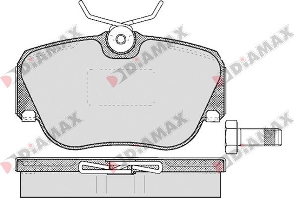 Diamax N09619 - Комплект спирачно феродо, дискови спирачки vvparts.bg