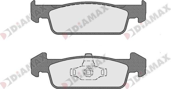 Diamax N09682 - Комплект спирачно феродо, дискови спирачки vvparts.bg