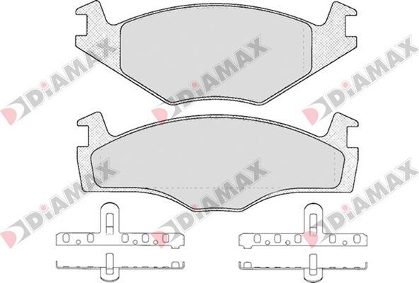 Diamax N09632 - Комплект спирачно феродо, дискови спирачки vvparts.bg