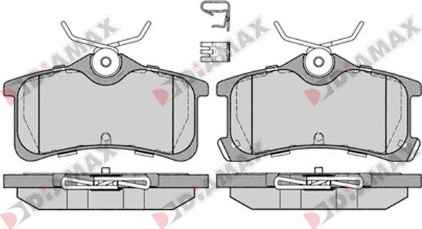 Diamax N09621 - Комплект спирачно феродо, дискови спирачки vvparts.bg