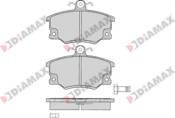 Diamax N09628 - Комплект спирачно феродо, дискови спирачки vvparts.bg