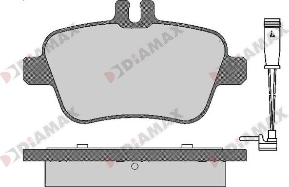 Diamax N09672A - Комплект спирачно феродо, дискови спирачки vvparts.bg