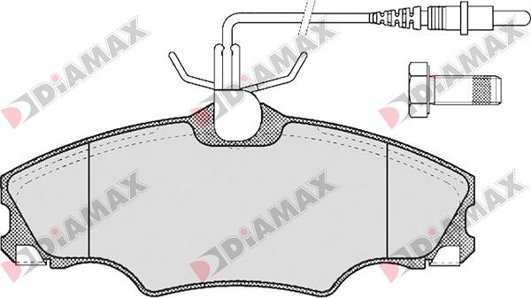 Diamax N09046 - Комплект спирачно феродо, дискови спирачки vvparts.bg