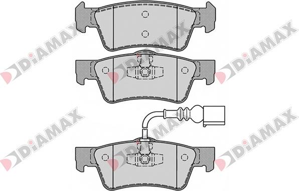 Diamax N09047 - Комплект спирачно феродо, дискови спирачки vvparts.bg