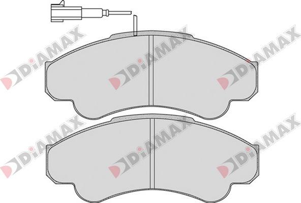 Diamax N09064 - Комплект спирачно феродо, дискови спирачки vvparts.bg