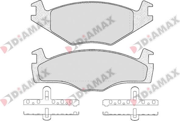 Diamax N09063 - Комплект спирачно феродо, дискови спирачки vvparts.bg