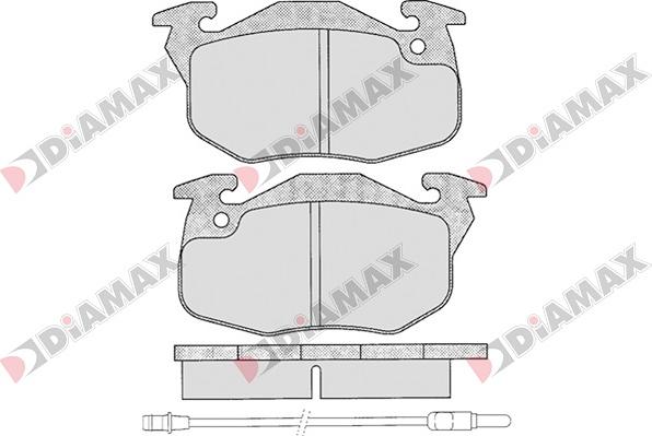 Diamax N09002 - Комплект спирачно феродо, дискови спирачки vvparts.bg