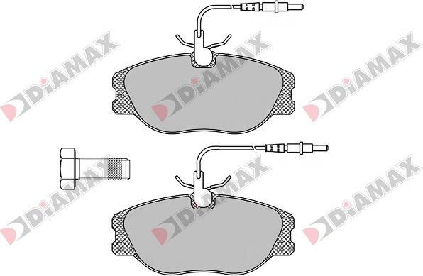 Diamax N09039 - Комплект спирачно феродо, дискови спирачки vvparts.bg