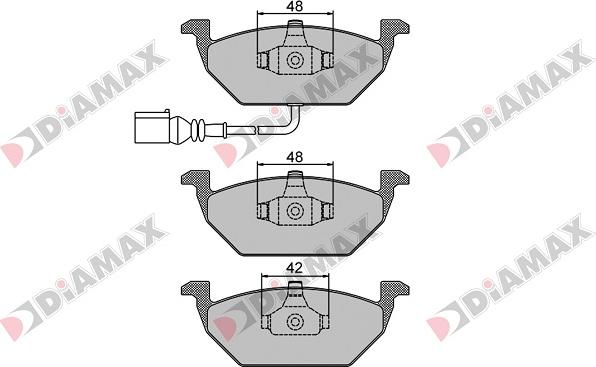 Diamax N09028 - Комплект спирачно феродо, дискови спирачки vvparts.bg