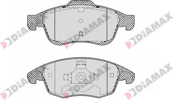 Diamax N09076 - Комплект спирачно феродо, дискови спирачки vvparts.bg