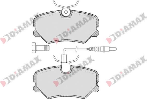 Diamax N09070 - Комплект спирачно феродо, дискови спирачки vvparts.bg