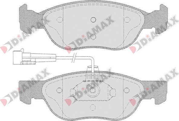Diamax N09100 - Комплект спирачно феродо, дискови спирачки vvparts.bg