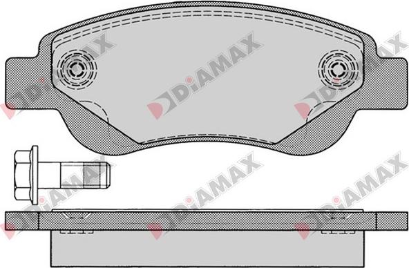 Diamax N09107 - Комплект спирачно феродо, дискови спирачки vvparts.bg