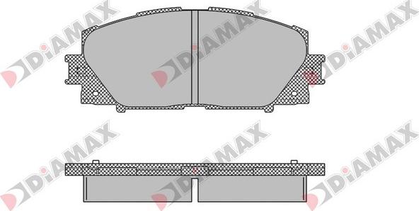 Diamax N09136 - Комплект спирачно феродо, дискови спирачки vvparts.bg