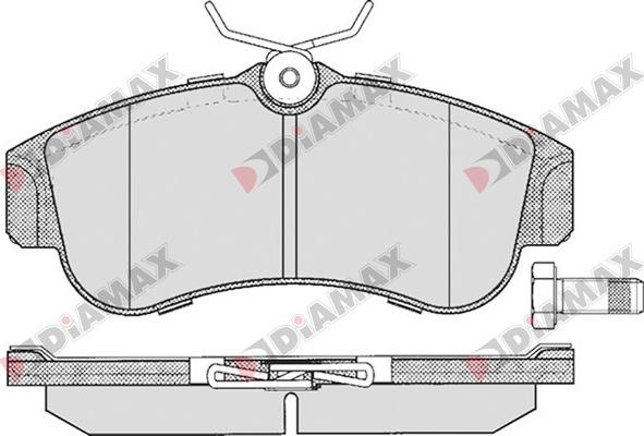 Diamax N09131 - Комплект спирачно феродо, дискови спирачки vvparts.bg