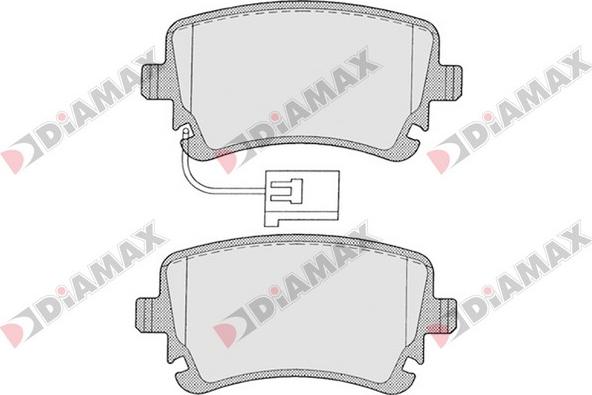 Diamax N09127 - Комплект спирачно феродо, дискови спирачки vvparts.bg