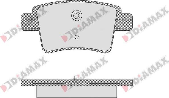 Diamax N09179 - Комплект спирачно феродо, дискови спирачки vvparts.bg